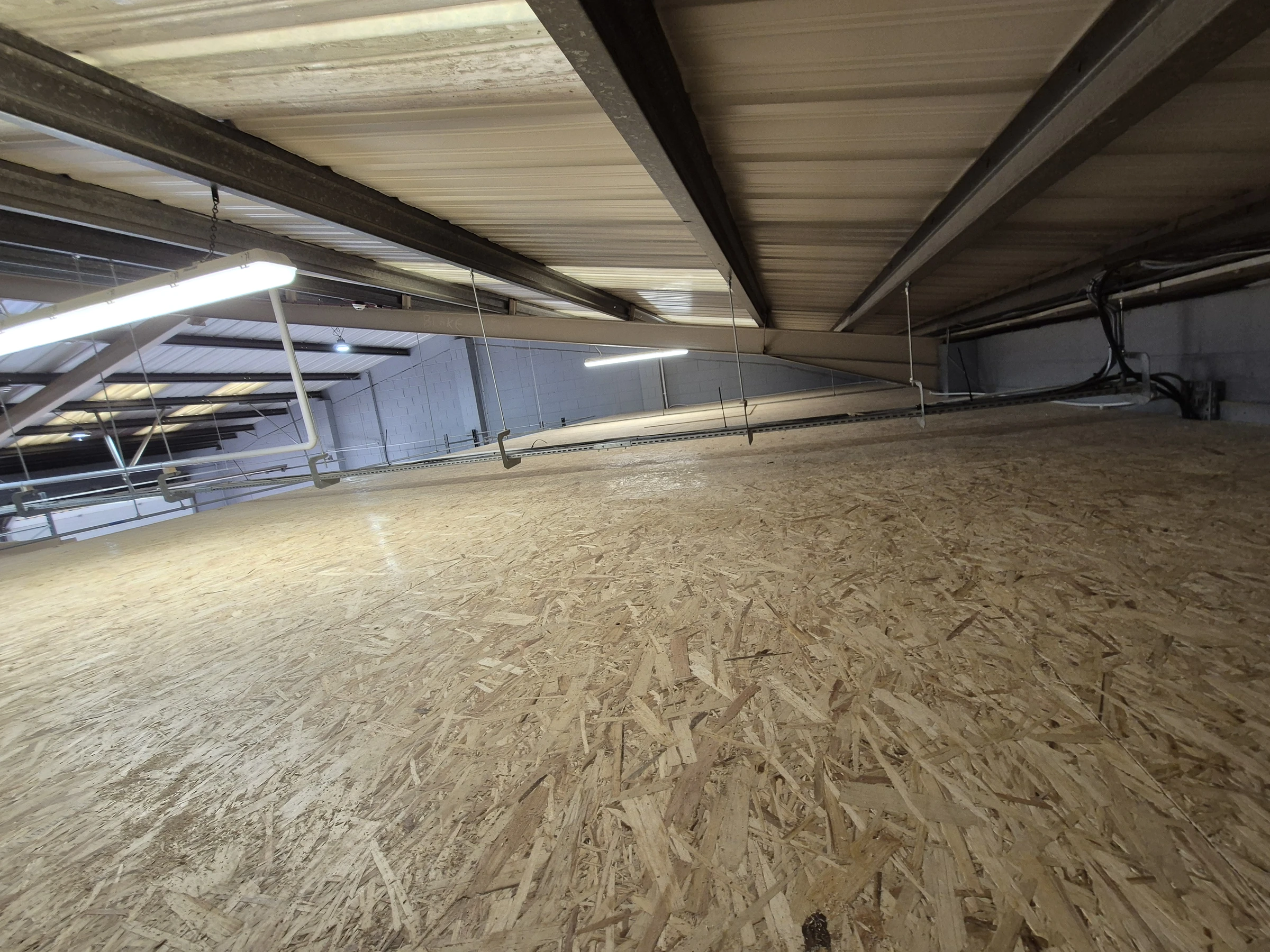Completed upper roof deck viewed from above