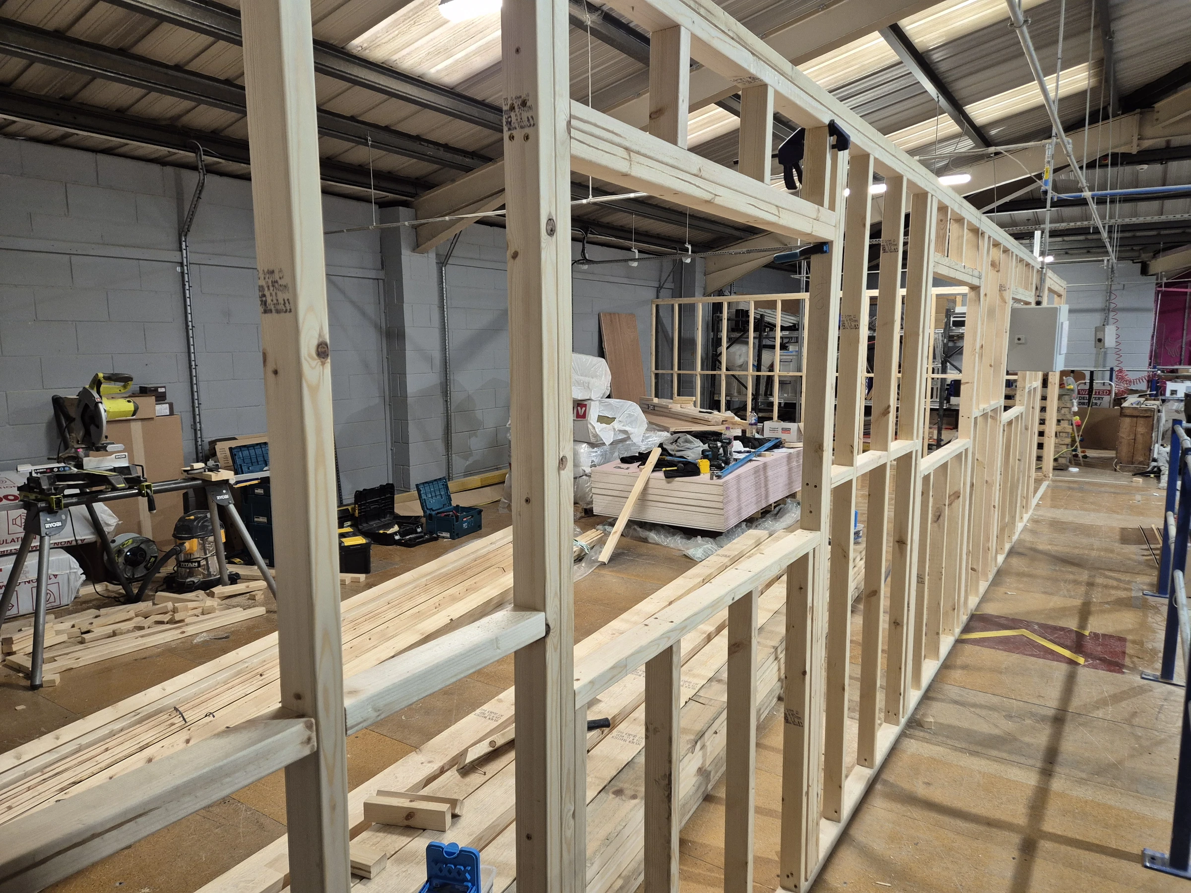 Canteen framed openings