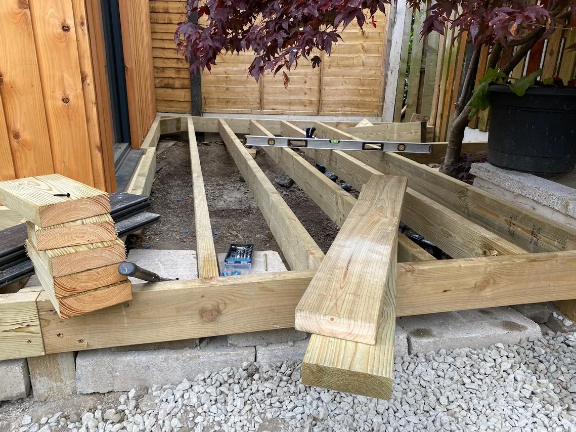Decking frame construction