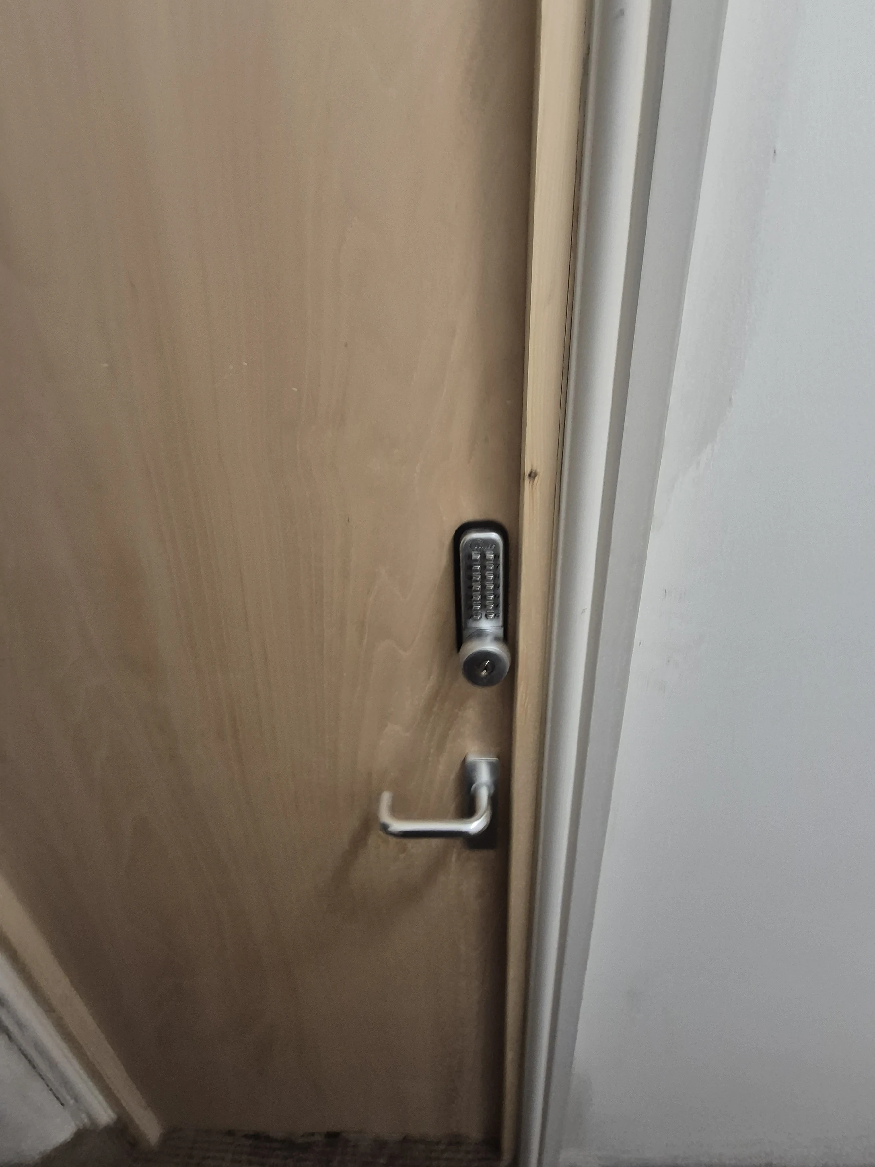 Door ironmongery close-up