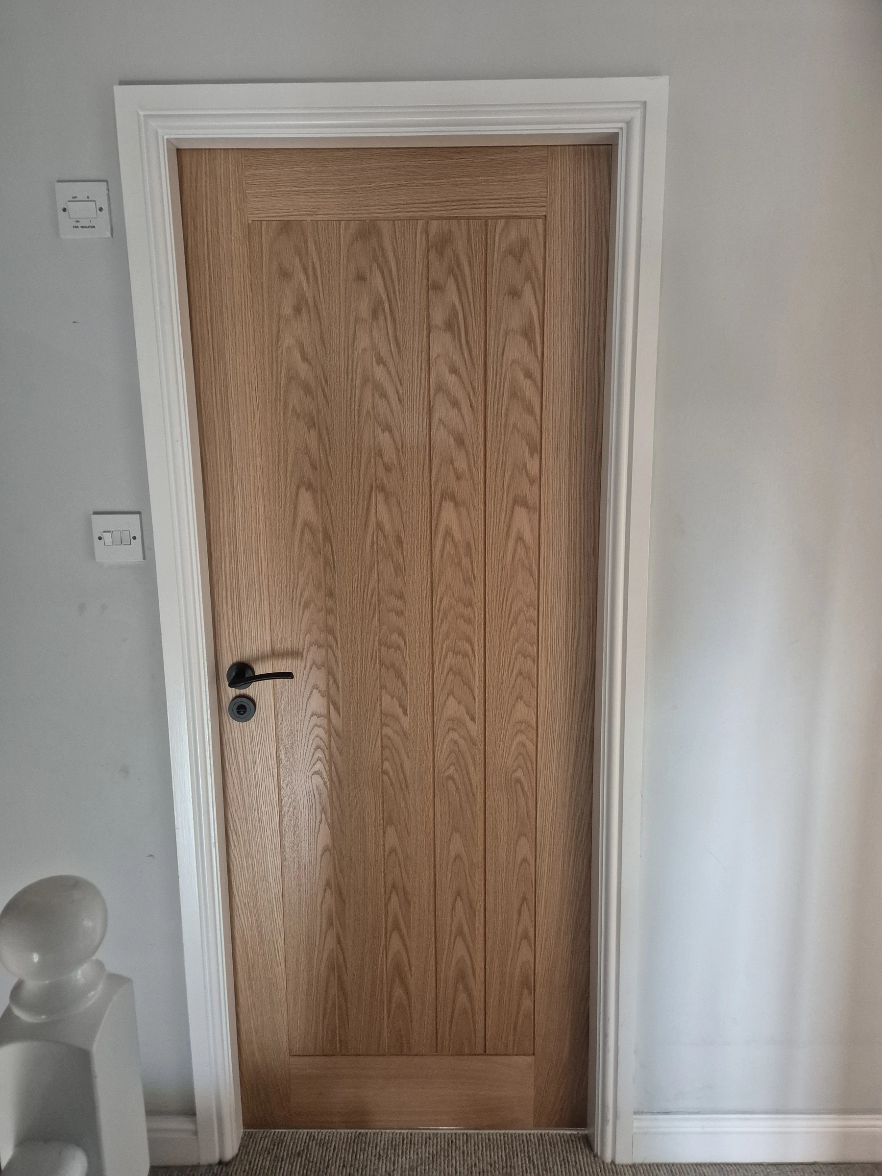 Finished timber door